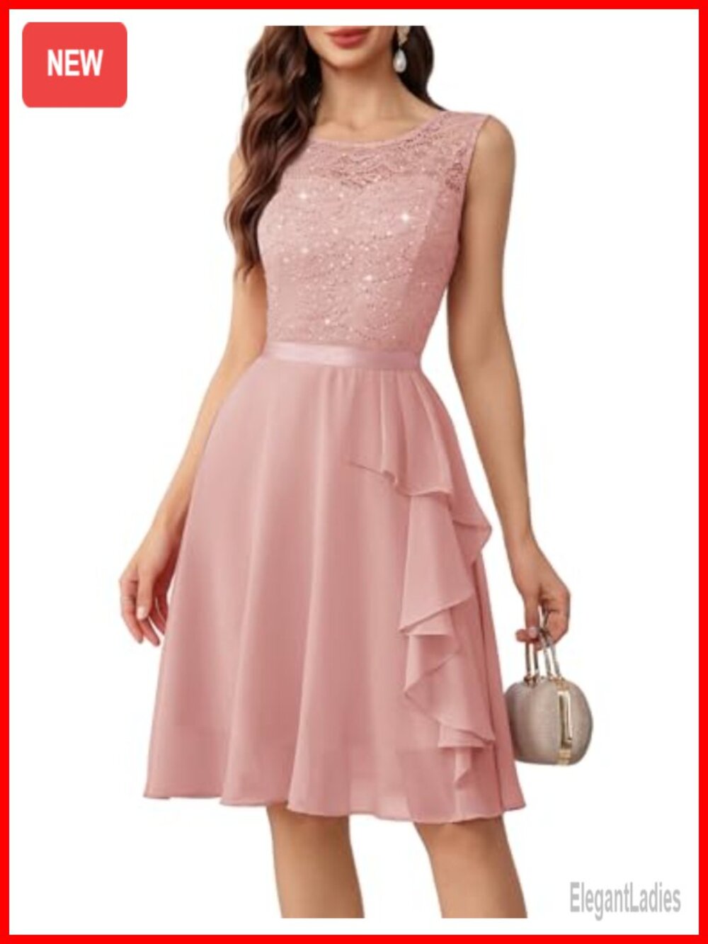 BeryLove Lace Chiffon A-Line Cocktail Homecoming Dress